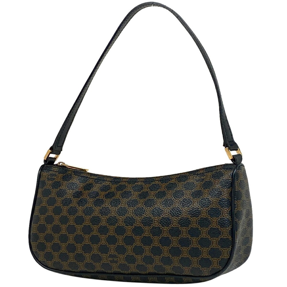 Celine Macadam Pattern Canvas Accessory Pouch Bro… - image 1